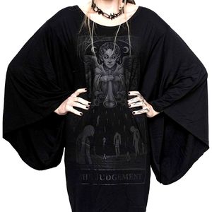 Killstar Judgement Kimono Tunic T-Shirt Black